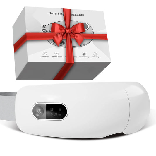 Eye Massager with Heat, Birthday Gifts for Dad Mom Men Women, Heated Eye Mask for Reduce Strain, Improve Sleep, Eye Care Device