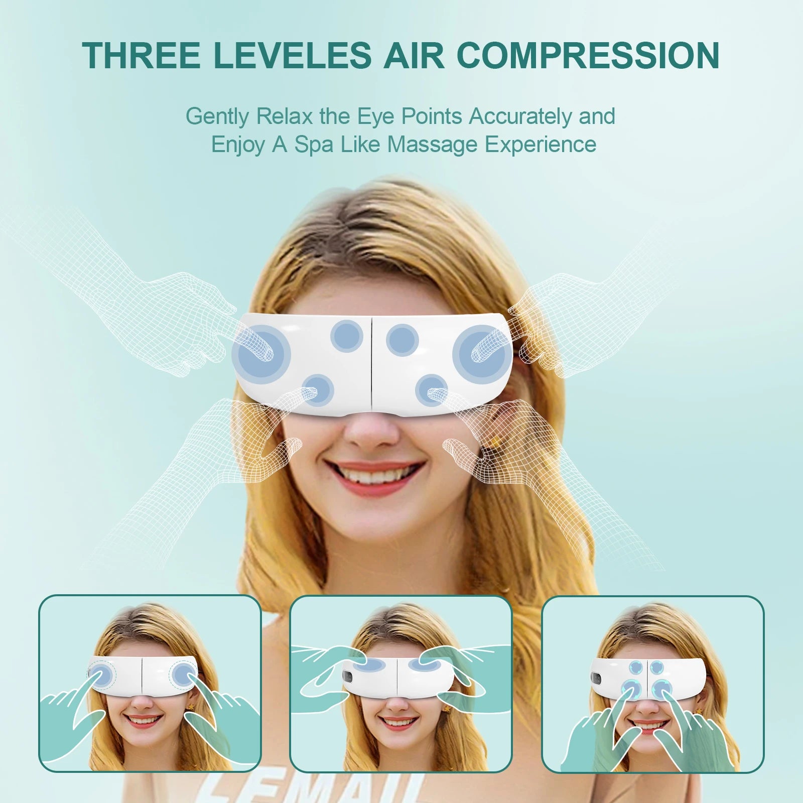 Eye Massager with Heat, Birthday Gifts for Dad Mom Men Women, Heated Eye Mask for Reduce Strain, Improve Sleep, Eye Care Device