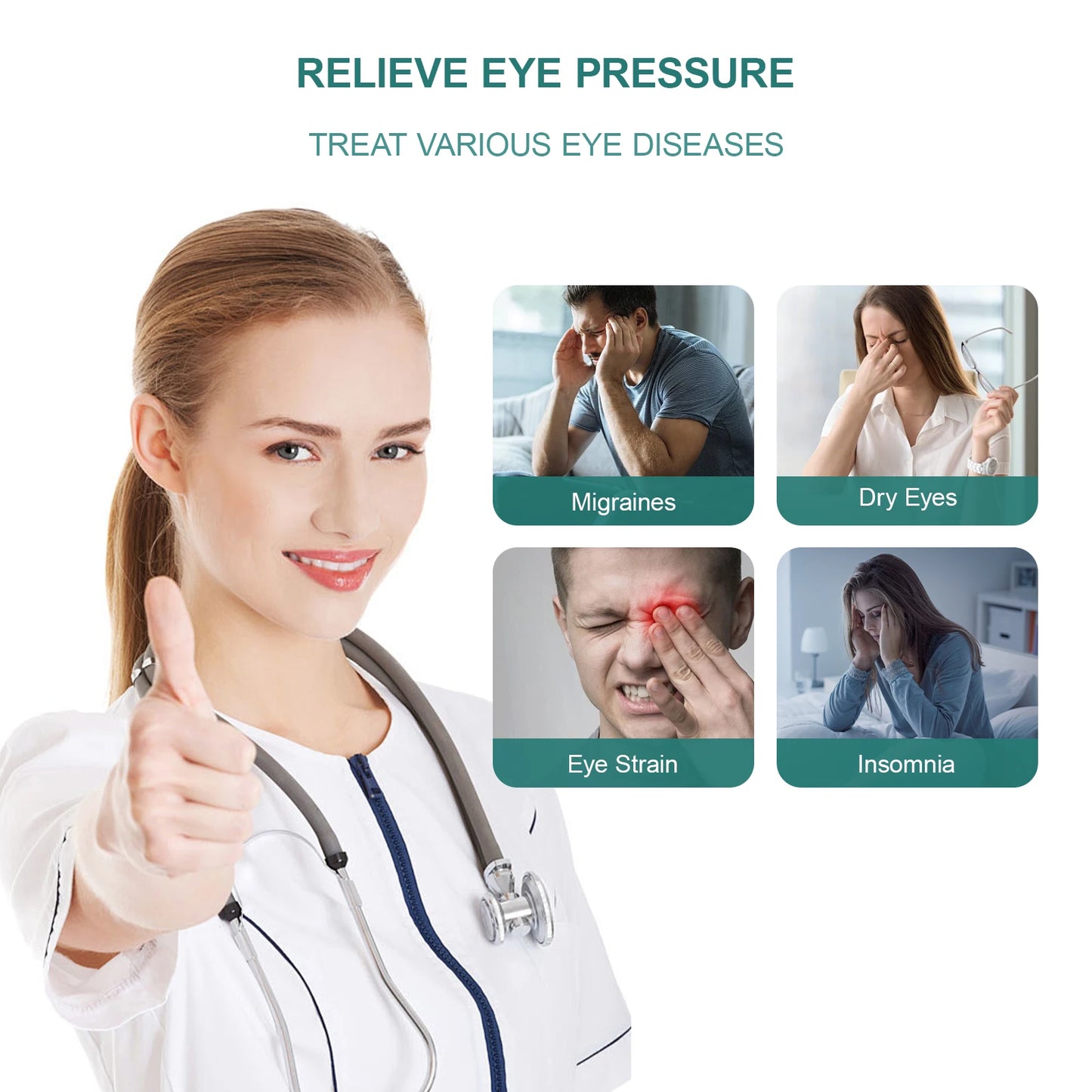 Eye Massager with Heat, Birthday Gifts for Dad Mom Men Women, Heated Eye Mask for Reduce Strain, Improve Sleep, Eye Care Device